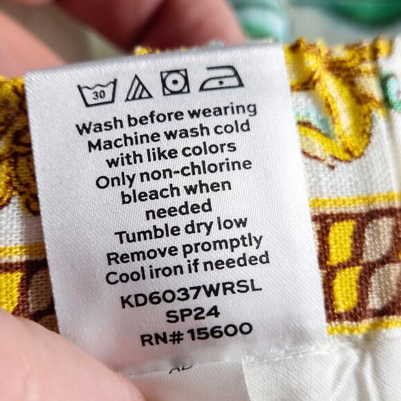 NEW Draper James Women’s Pants Resortwear Travelcore Coastal Floral Linen Sz L - Picture 9 of 10